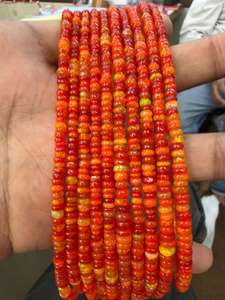 Cuentas Lisas de Ópalo Ámbar Natural de Venta Caliente, Gema de Ópalo Welo Multifuego en Forma de Rondelle para Joyería Artesanal, 3-4.5 mm, 16 Pulgadas, Tendencia - Product Image 2