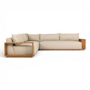 Minimalist Garden Lounge Sofa Set Powder Coated Metal Frame <b>Thick</b> <b>Foam</b> Cushions Weatherproof Outdoor - Product Image 2