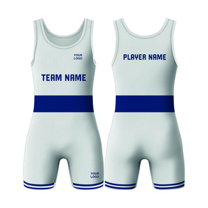 Wholesale Comfortable <b>Men's</b> Custom Made Wrestling <b>Singlet</b> Stretch Lightweight Breathable Polyester Material Durable Quick Dry - Product Image 4