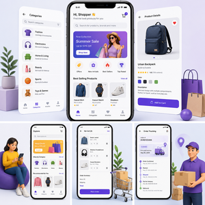 Desarrollo de Aplicaciones Móviles de Comercio Electrónico Escalables, Plataforma Multi-vendedor, Compatible con Android e iOS - Product Image 5