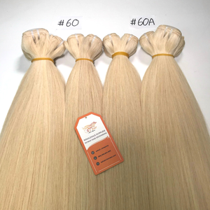 Venta al por mayor Grado 12A Extensiones de cabello humano 100% vietnamita de longitud completa Paquetes de cabello liso de hueso de color rubio - Product Image 4