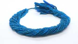 ลูกปัดอะพาไทต์สีน้ำเงินนีออนทรงเหลี่ยมขนาด 2.5-3 มม. ลูกปัดอะพาไทต์สีน้ำเงินทรงเหลี่ยมขนาด 13 นิ้ว ลูกปัดอะพาไทต์นีออนธรรมชาติ - Product Image 4