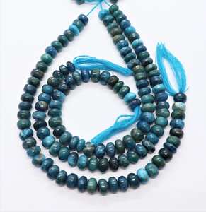 Cuentas de crisocola lisas en forma de rondel de 8.5-9 mm, cuentas de piedra preciosa de crisocola de 10 pulgadas, cuentas de rondel de crisocola natural a granel - Product Image 4