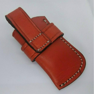 Handmade Leather Pouch Folding Knife Handcrafted Pocket <b>Tool</b> Sharp Steel Blade Leather Holder Outdoor Camping Travel Equipment - Product Image 3