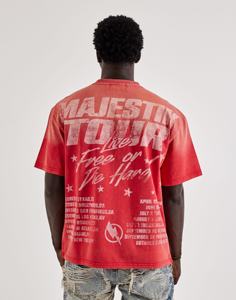 T-shirt à manches courtes pour homme, col rond, streetwear, 100% coton, tissu tricoté, imprimé lettres en strass, imprimé dessin animé, impression DTF - Product Image 2