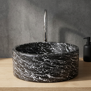 Vistaar Modern Square White Printed Ceramic <b>Table</b> Top Art Wash Basin For Bathroom - Product Image 5