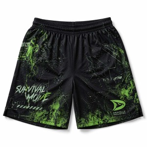 Pantalones Cortos Deportivos Toxic Green Smoke Esports, Malla de Poliéster Premium Sublimada, Ropa Deportiva Atlética - Product Image 1
