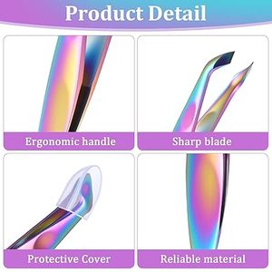 Coupe-cuticules mini en acier inoxydable Rainbow, lame biseautée incurvée de 12,5 mm, outil portable pour ongles, nouveau design - Product Image 2