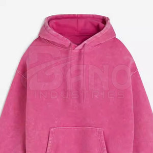Sudaderas con Capucha de Estilo Moderno, Lavado Ácido, 100% Algodón, Felpa, Corte Regular, Ropa Casual de Invierno, Logotipo Personalizado, Transpirable - Product Image 5