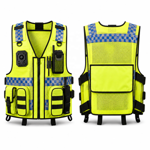 Gilet de sécurité tactique haute visibilité pour hommes, en maille réfléchissante, uniforme de travail d'été pour l'extérieur, avec poches, vente en gros - Product Image 2