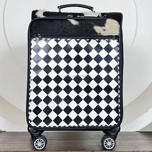 Nouvelle valise de voyage d'affaires multifonctionnelle en cuir de vache véritable, style occidental, faite à la main, pour bagages à roulettes - Product Image 5