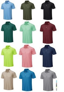 Men's <b>Navy</b> <b>Blue</b> Short Sleeve <b>Polo</b> <b>Shirt</b> Color Blocked Knitted Casual Style - Product Image 4