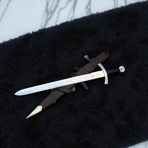 Espada Templaria Hecha a Mano, Espada Medieval de Cruzado con Funda de Cuero - Product Image 1