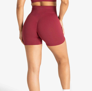 กางเกงขาสั้นเอวสูงทรงบิกเกอร์ผ้าคอตตอนผสมสแปนเด็กซ์สำหรับผู้หญิง แบบไร้ตะเข็บ ยกกระชับสะโพก สั่งผลิตได้ตามต้องการ ขายส่ง - Product Image 6