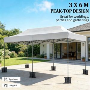 White Pop up <b>Canopy</b> <b>Tent</b> Sunshade - Product Image 2