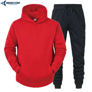 Ensemble de survêtement pour homme, sweat-shirt et pantalon, motif uni/à carreaux, manches longues, fermeture à cordon, polyester/nylon, respirant, hiver - Product Image 5