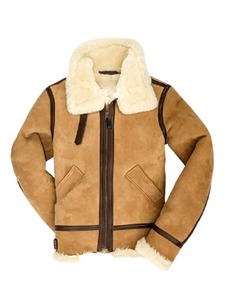 B3 <b>Bomber</b> Suede <b>Shearling</b> Leather <b>Jacket</b> - Product Image 1