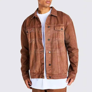 Slim Fit Cotton Daily Wear Outerwear Premium Mens Jeans <b>Jacket</b> Regular Fit Button Front Fashion Style <b>Smart</b> Mens Jeans <b>Jacket</b> - Product Image 2