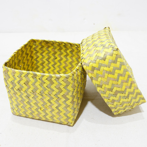 Handmade Natural Palm Leaf Gift Box and <b>Storage</b> <b>Basket</b> for Home Decoration and Vietnamese Handicrafts - Product Image 3