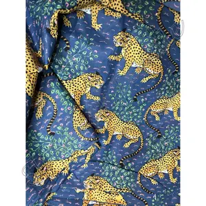 Kimono en coton à imprimés tigre, étoffe tendance indienne à motif naturel, pour la course à pied,