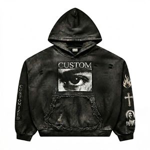Factory <b>Direct</b> Garment Dyed Hoodie Heavyweight Streetwear Hoodie Custom Hoodie Retail Finish - Product Image 2