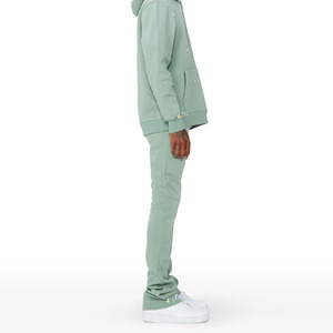 Ensemble sweat à capuche et jogging brodé pour homme, en coton vert clair, coupe classique, collection printemps, produit de haute qualité - Product Image 6