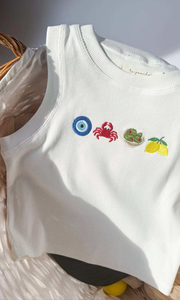 Débardeur Femme Personnalisé avec Broderie de Perles, Appliqué Brodé Tendance, Sans Manches, en Coton Côtelé – Fournisseur en Gros - Product Image 4