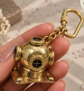 Hind Craft Living <b>Vintage</b> Brass Nautical Keychain Handmade Lightweight <b>Key</b> Ring for Car Bike Home Office Stylish Gift for Men - Product Image 5