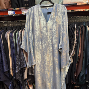 Best Selling Kaftan Abaya Handmade Turkish Floor Length Long Sleeve V Neck Polyester Regular Fit Casual Evening Party Flared - Product Image 1