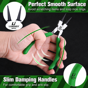 LUMINEX IMPEX LUB=113 <b>Long</b> <b>Nose</b> Stainless Steel Lightweight Smooth Work Jewelry Making Polishing Pliers for Bracelet Making DIY - Product Image 4