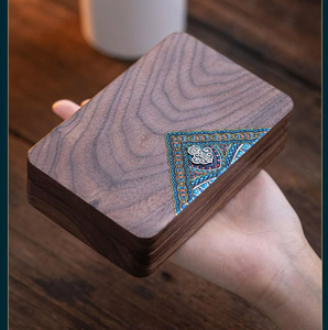 Boîte de rangement rectangulaire en bois faite à la main avec charnières, design pliable, grande capacité, minimaliste, pour l'organisation de la vaisselle - Product Image 4