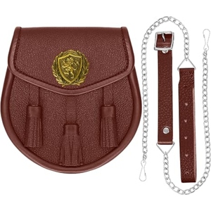Sac Sporran en Cuir Véritable Personnalisé pour Kilt Écossais, Pochette Celtique des Highlands, Design en Cuir Traditionnel Gaufré, Vente en Gros OEM - Product Image 5