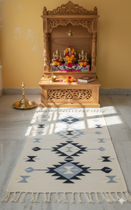 Housse de coussin en coton peluche tissée à motif floral moderne, lavable en machine, réversible, noire, pour camping, maison, pique-nique, voyage, prière 950 - Product Image 4