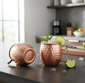 Handmade <b>Copper</b> <b>Mug</b> Premium Drinking Cup With Smooth Polished Surface for Water Juice Tea and Coffee - Product Image 3