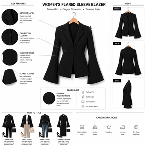 Heritage Masonic Regalia Greek Letters Black Flare Sleeve <b>Blazer</b> Notched Collar Single <b>Button</b> Elegant Office Coat - Product Image 5