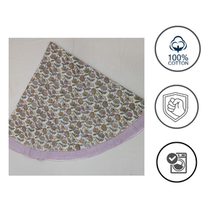 Nappe de table en coton artisanal de qualité supérieure, motif floral, imprimé à la main à Jaipur, réutilisable, personnalisable, en lin pour la salle à manger - Product Image 2