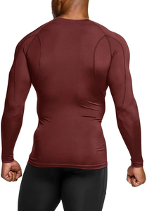 Camiseta de Compresión Transpirable de Buena Calidad para Entrenamiento de Lucha, Impresión por Transferencia de Calor Personalizada, Tela de Poliéster, Manga Larga, Logotipo Personalizado para Hombre - Product Image 3