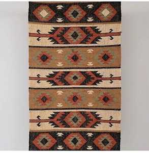Alfombra de Lana con Patrón Abstracto, Estilo Kilim, Tejida a Mano, Antideslizante, Reversible, para Sala de Estar, Limpieza Localizada - Product Image 5