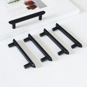 Durable Zinc Alloy Cabinet Handle Matte <b>Black</b> Modern for Kitchen Bathroom Bedroom Dresser Nightstands Furniture Hardware - Product Image 1