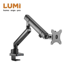 Đế Máy Tính Sử Dụng Văn Phòng Đế Nhôm Đơn Có Thể Điều Chỉnh Giá Đỡ Màn Hình Lò Xo Cơ Học Mỏng Có Cổng USB - Product Image 4