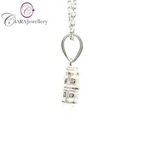 CIARA - Colgante con Diamantes Naturales Reales de 0.75ct G/VS en Oro Blanco Sólido de 18K - Regalo Moderno - Product Image 4