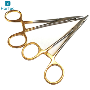 Pince de pêche en acier inoxydable avec poignée dorée, à mâchoires droites, épilerons de blocage, extracteur d'hameçons, accessoires de pêche à la mouche - Product Image 4