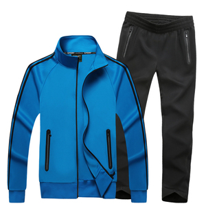 Ensemble de survêtement pour homme, couleur unie, sweat-shirt à fermeture éclair à manches longues, poches latérales, tenue décontractée sportive, respirant et léger pour l'été, 2 en 1 - Product Image 5