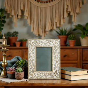 Cadre photo en bois massif fait main de qualité supérieure, élégant pour la table, idéal pour la maison, le bureau, le salon, style décoratif classique, moderne et rustique - Product Image 3