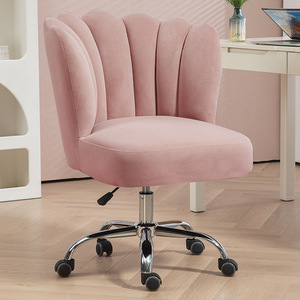 Sillón de terciopelo ajustable en altura para ocio, venta al por mayor de fábrica, para ordenador, dormitorio, maquillaje, salón de manicura, muebles para el hogar - Product Image 1