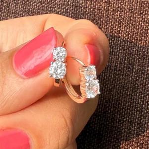 Top Quality Bridal Moissanite Round Diamond <b>Stud</b> <b>Earrings</b> for Anniversary or Special Occasion Available for Bulk Quantity - Product Image 6