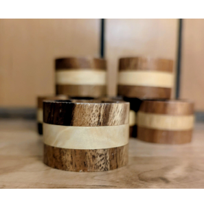 Porte-serviettes en bois et résine, design personnalisé, taille sur mesure, modèle en forme d'anneau, motif varié, à prix de gros abordable. - Product Image 4