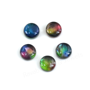 Top Quality <b>Abalone</b> <b>Shell</b> Quartz Round Shape 12mm Flatback High Polish Smooth Loose Gemstone Cabochon Jewelry Making Pendant - Product Image 3