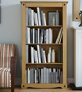 <b>Rustic</b> <b>Wooden</b> Rectangle 4-Tier <b>Shelf</b> for Living Room Storage and Display Durable Indoor Furniture Decoration - Product Image 5