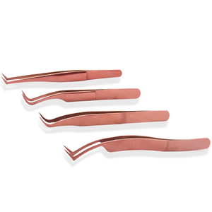 Pinces à extensions de cils en acier inoxydable, conformes aux normes OEM, design ergonomique pour une prise en main confortable - Product Image 4